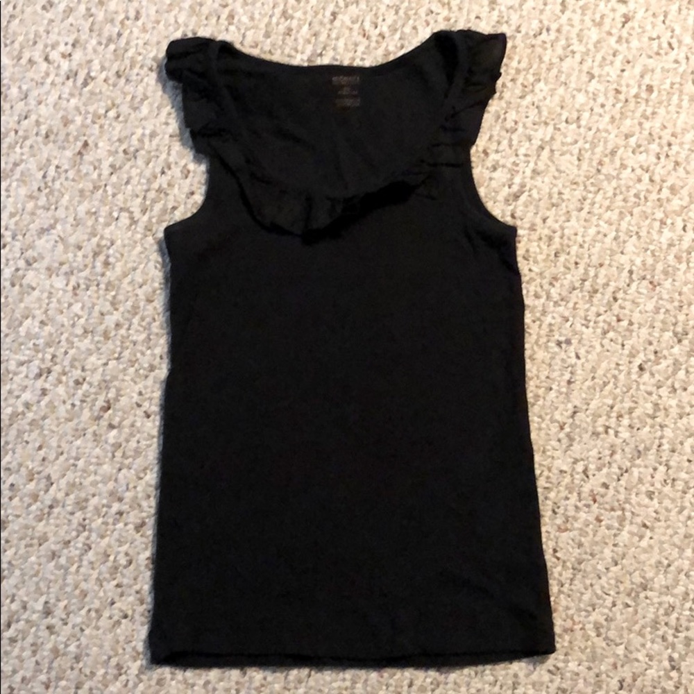 Michael Kors black ruffle tank
